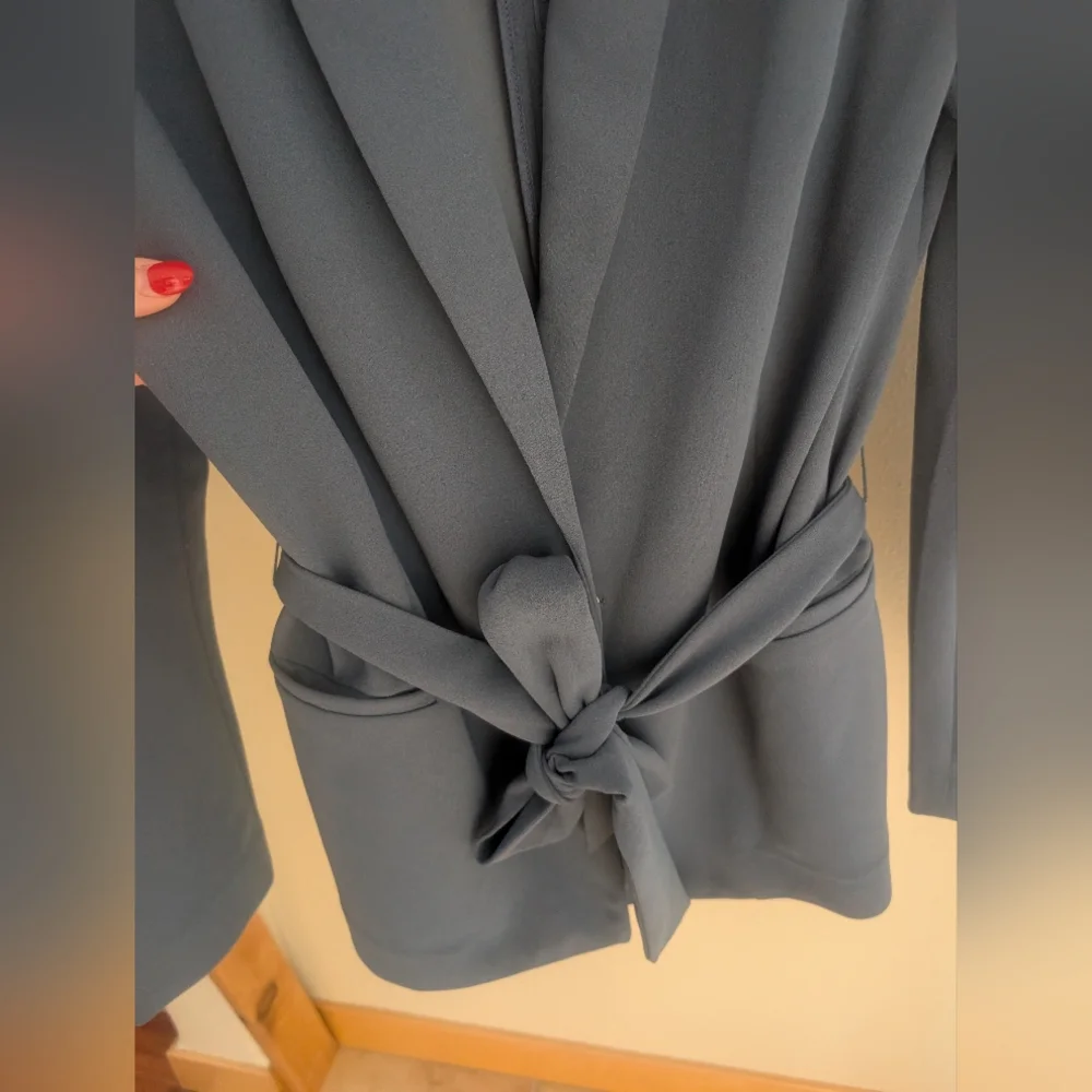 White House Black Market Dusty Blue Blazer - Picture 4 of 10